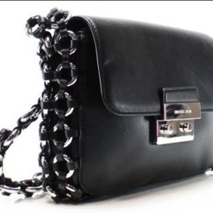 NWOT Michael Kors Leather Ring Chain Piper bag